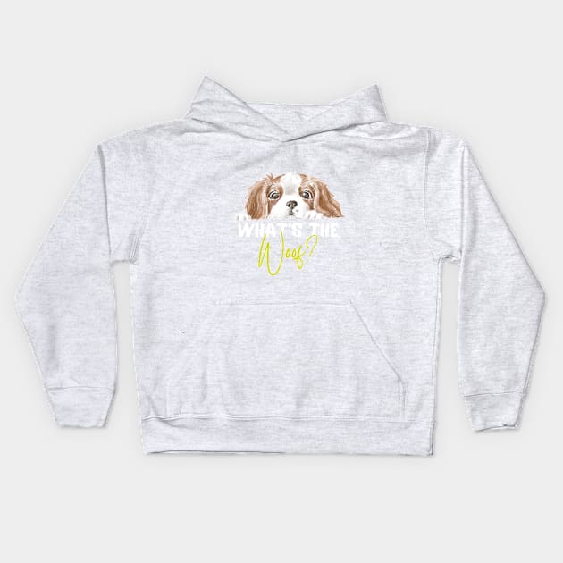 What's the woof? Kids Hoodie by WonkeyCreations